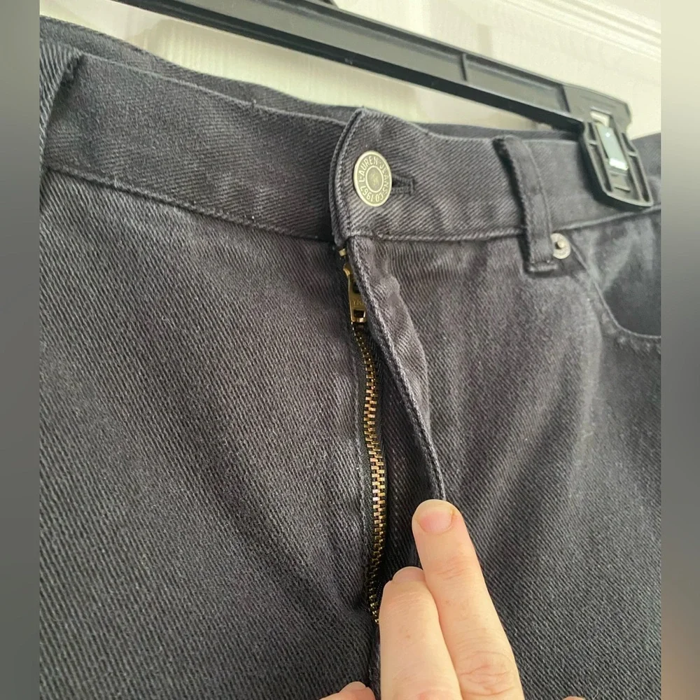 Ralph Lauren Jeans Co. Black Straight Leg Denim Women’s Size 8 Minimal